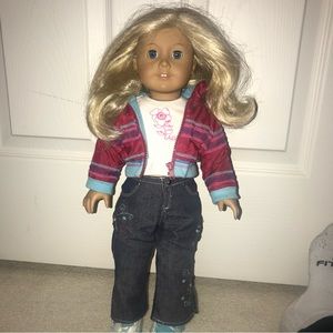 American girl doll and outfit.
